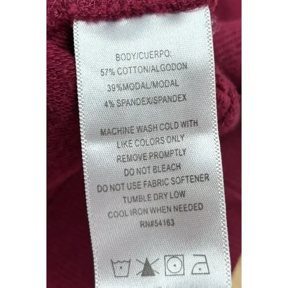Women's Calvin Klein Lightweight Maroon Hoodie Sz S - Picture 13 of 14